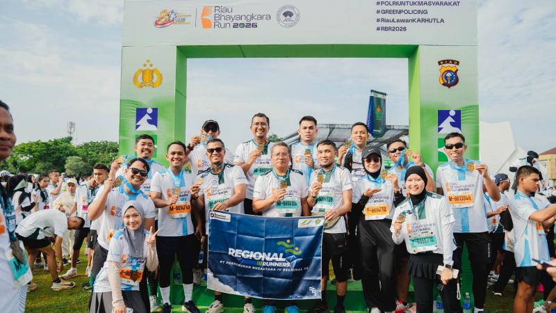 Runners PTPN IV Regional III Kembali Meriahkan Riau Bhayangkara Run 2026