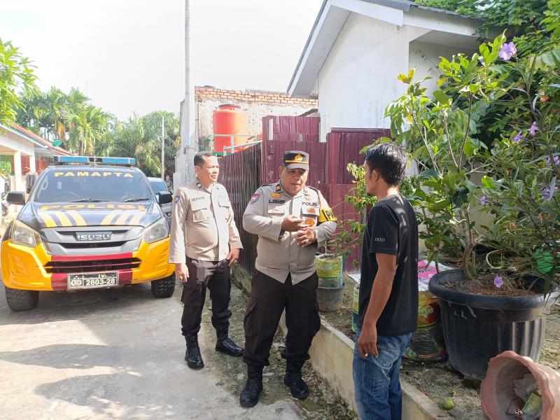 Sambangi Warga, Polsek Bukitraya Edukasi Pemanfaatan Lahan Pekarangan