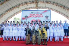 Upacara HUT ke-80 RI di Dumai, Wako H Paisal dan Wawako Sugiyarto Tampil Apik dengan Busana Adat