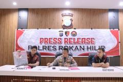 Kapolres Rohil Pimpin Giat Press Release
