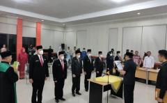 Suhardiman Lantik 7 Pejabat Tinggi Pratama, Minus BKPP Kuansing