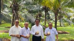 Kunjungan Menteri Pertanian ke Kebun Kopyor PT Riset Perkebunan Nusantara (RPN)