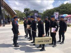 Kampanye Calon Presiden RI, Unit Jibom Brimobda Riau Lakukan Sterilisasi Lokasi