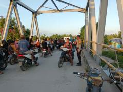 Polsek Sinaboi Giat Patroli dan Pengaturan Bazar Ramadhan