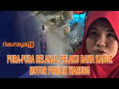 TERLIHAT JELAS, PELAKU CURANMOR BAWA KABUR MOTOR PEMILIK WARUNG