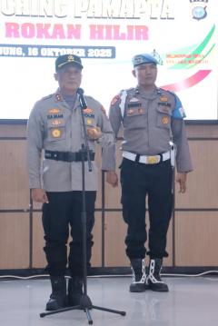 Kapolres Rohil Pimpin Apel Launching Pamapta