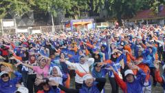 Dihadiri Achmad, Senam Sehat Pekanbaru AMAN Guncang Lapangan Bukit Senapelan