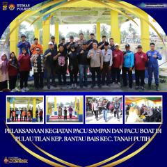 Kapolres Rohil Hadiri Pembukaan Pacu Sampan dan Pacu Boat di Pulau Tilan, Rantau Bais