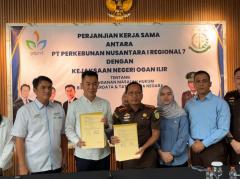 PTPN I Reg 7 Teken MoU dengan Kejari Ogan Ilir