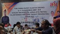 Temu Ramah dengan Tim Ekspedisi Jurnalistik PWI Riau, Ini Harapan Bupati Kuansing