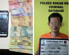 Pria Ini, Tak Berkutik Saat Ditangkap Tim Resmob Polres Rohul Dalam Kasus Perjudian Togel