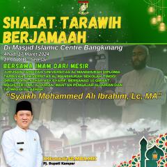 Malam Ini Pemda Kampar Hadirkan Imam Mesir Sholat Tarawih di MIC Bangkinang